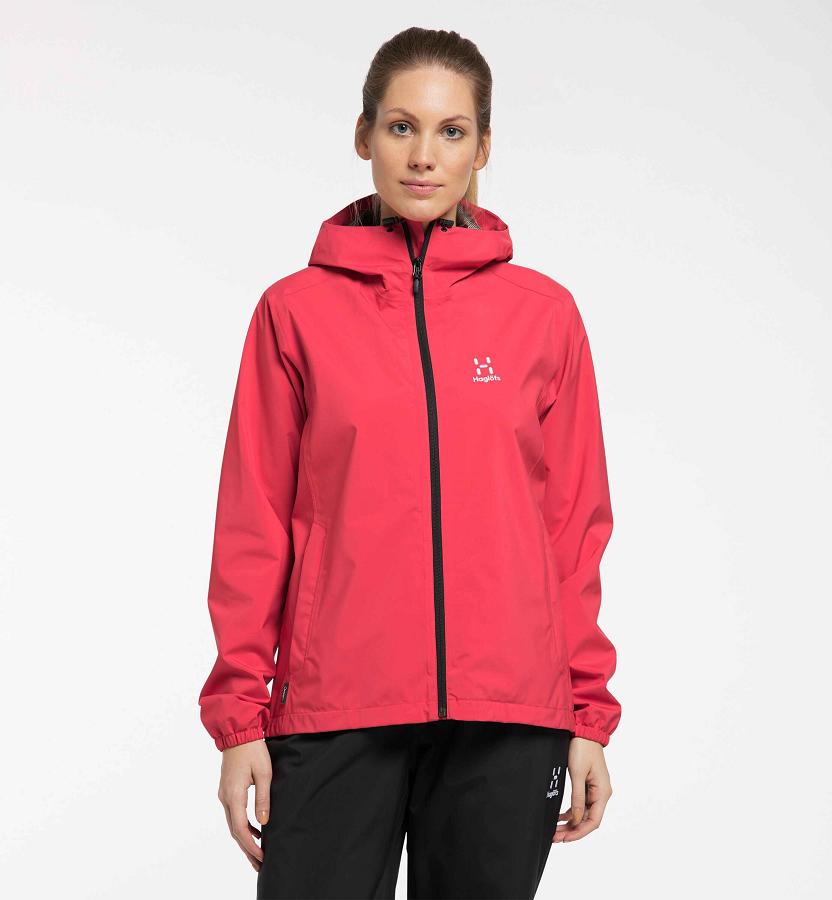 Haglöfs Womens Buteo Windbreaker Red New Zealand 73014XJNE